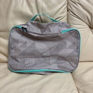 SAMSONITE RED Packing Cube Gray w/ Teal Zipper & Handle